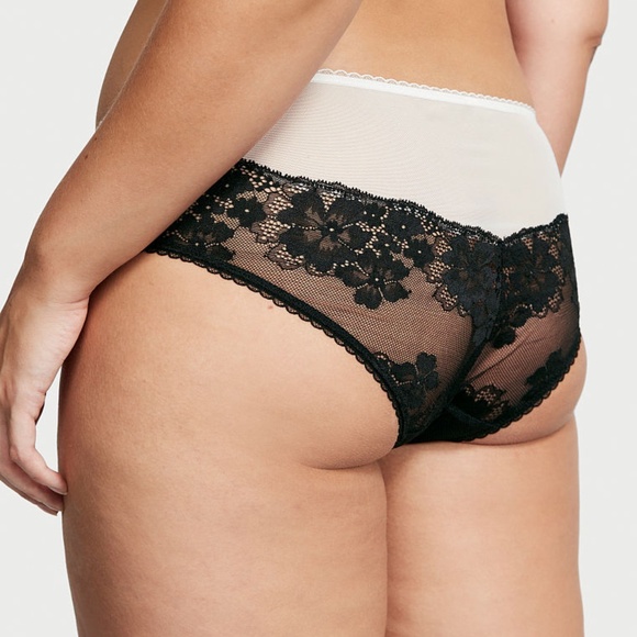 Victoria's Secret Mesh Hiphugger Panty White Coconut XL NEW - Picture 5 of 6